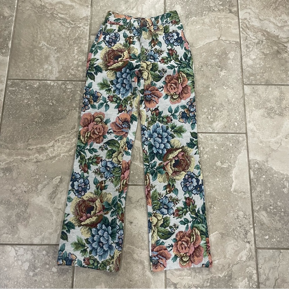 Jaded London Woven Vintage Floral Boyfriend Fit Jeans‎ sz 24